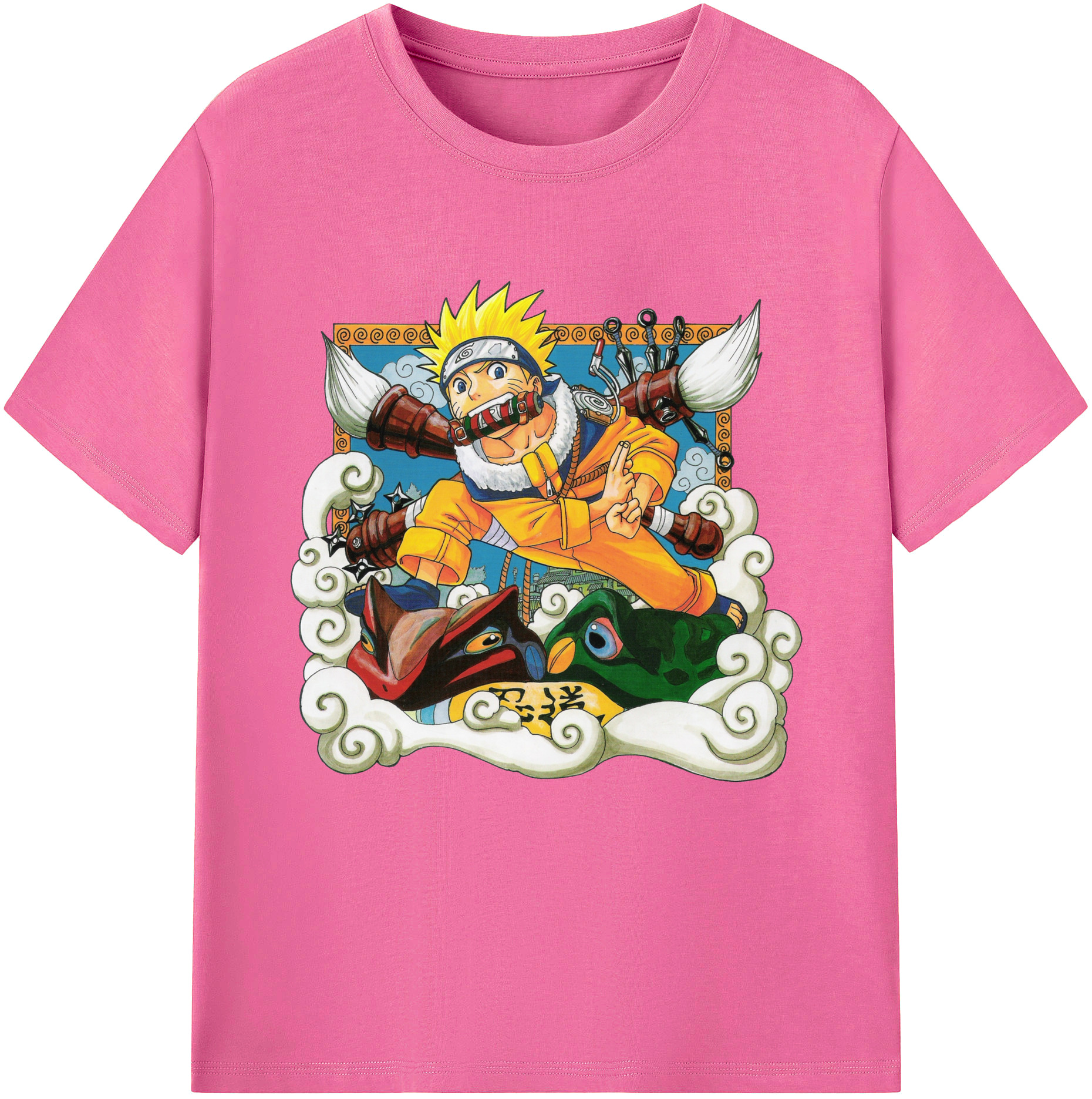 （画像用） NARUTO -ナルト- うずまき ナルト Uzumaki Naruto レディースカジュアルプリントTシャツ（綿100％）